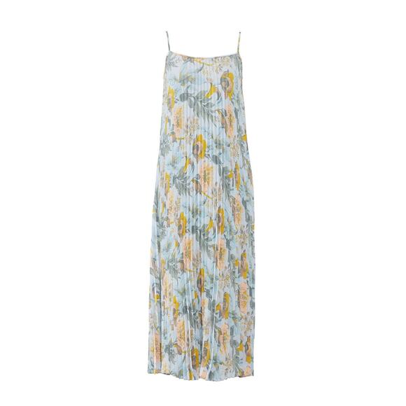 VinceMarine Garden Pleated Cami Dress - S - Surf Mist